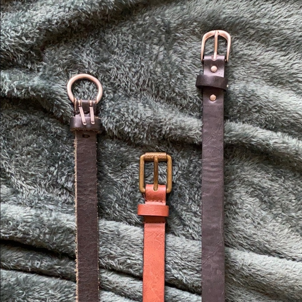 3 pack of thin belts
